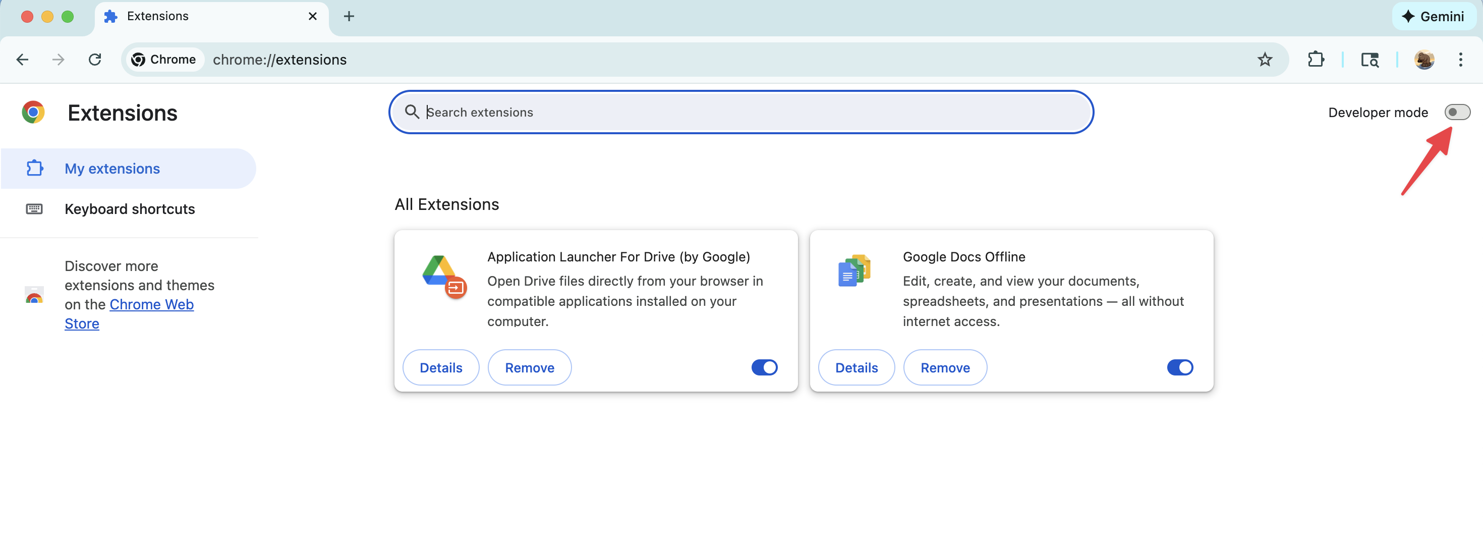 打开开发者模式